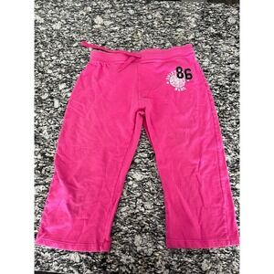 Wild Punch Capri Sweatpants Womens Plus 1X Hot Pink Babe Sport 86 Straight Leg